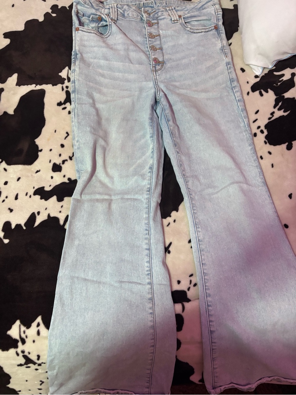 American Eagle Outfitters Light Blue Wide Leg Flare Jeans